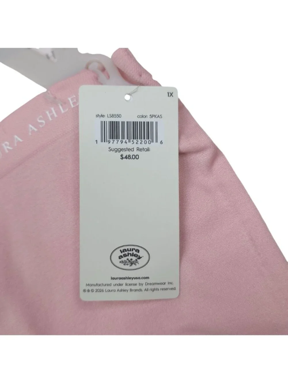 Laura Ashley Womens 5-Pack Briefs 1X Nylon/Spandex Assorted Colors Comfortable